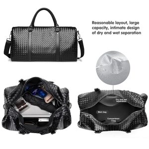 <span class=keywords><strong>Sac</strong></span> <span class=keywords><strong>de</strong></span> sport, <span class=keywords><strong>de</strong></span> voyage et <span class=keywords><strong>de</strong></span> week-end imperméable, élégant, grande capacité, en cuir PU, pour hommes - Product Image 3