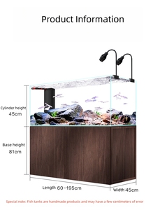 אקווריום דגי זהב בסגנון קריק, זכוכית שקופה במיוחד, גלישה צידית, סינון תחתון ועיצוב אקווריום - Product Image 6