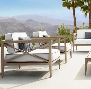 Sassanid Outdoor Iconic Design Premium Teck Patio Garden Sets <span class=keywords><strong>Mustique</strong></span> Chaise longue en teck patiné - Product Image 5