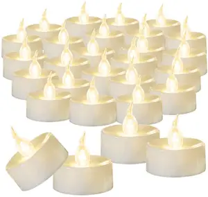 Candele da tè elettriche piccole per feste di matrimonio candele Tealight Votive a Led senza fiamma a batteria bianche calde alla rinfusa