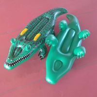 Crocodile gonflable géant vert pour piscine, 140 cm, jouet de piscine extérieur pour les fêtes en rivière et en piscine, décorations d'anniversaire pour enfants, Halloween