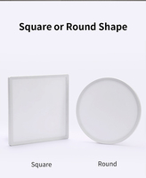 6 pouces 50,000 heures de temps de travail 12W Slim LED panneau lumineux encastré plafonnier Pot lumières pour bureau à domicile supermarché 5000K