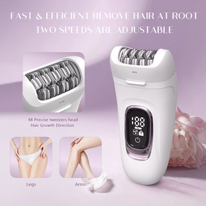 5-In-1 Oplaadbare Type-C 2-Speed Roterende Schijf Verzorgingsset Waterdicht Ipx7 Lichaam Scheerapparaat Pijnloos Elektrische <span class=keywords><strong>Epilator</strong></span> Voor Vrouwen - Product Image 2