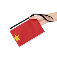 Dompet Koin Cetak Digital Modis Kanvas Poliester Bendera Guadeloupe yang Bagus, Dompet Mini Ritsleting Warna Campuran untuk Koin Kartu Kredit