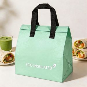 Sac isotherme promotionnel personnalisé avec logo, réutilisable, en non-tissé, pour le transport de repas, vente en gros - Product Image 1