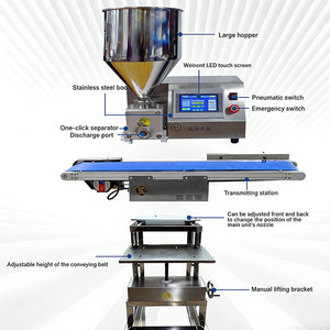 آلة تعبئة أوتوماتيكية مستمرة طراز ZD200-FA لتعبئة الزبادي والحلويات متعددة الطبقات في محلات الحلويات - Product Image 5