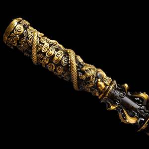 Épée en métal moulé sous pression de la ville de Longquan, One Black Myth Ruyi, anneau doré, tige dorée, <span class=keywords><strong>Panlong</strong></span>, dix-huit armes, non tranchantes, usage commercial - Product Image 3