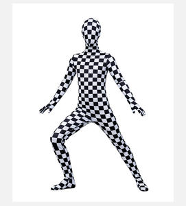 Mono de Mosaico Moderno con Estampado de Cuadrícula para Adultos, Mujer/Hombre, Cobertura Completa, Divertido <span class=keywords><strong>Disfraz</strong></span> de Cosplay, Traje con Patrón de Mosaico Zentai - Product Image 3