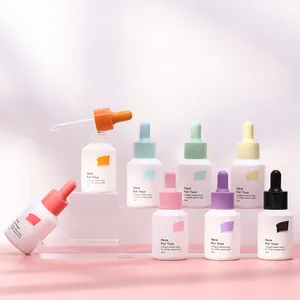 Stok renk 30 ml beyaz cam damlalık şişe 30 ml damlalıklı serum cam şişe özü damlalık şişesi cilt bakımı özü yağ