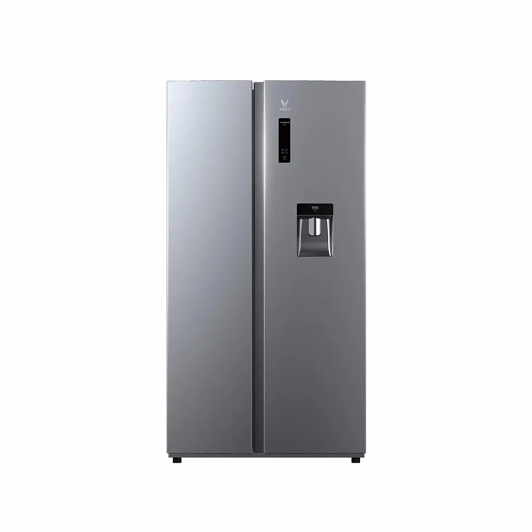 566 л литровый французский дверной холодильник с водяным диспенсером, Регулируемая частота, контроль температуры, воздушное охлаждение, без мороза