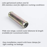 Manchon d'insertion en silicone coudé droit de type T, connecteur en acier galvanisé et acier inoxydable 304 pour système de refroidissement de radiateur de camion