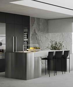 Muebles de Cocina en Oferta, Juego de Cocina con Isla de Cuarzo, Gabinetes de Cocina de Madera Maciza Listos para Armar - Product Image 5