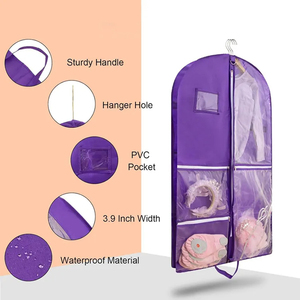 कस्टम लोगो नृत्य Pvc पारदर्शी डस्टप्रूफ फोल्ड स्टोरेज परिधान बैग रिसाइकिल सुविधा - Product Image 6