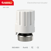 Actionneur thermique normalement ouvert (NO) 230V M30x1.5 IP54 à 2 fils avec indicateur de statut pour collecteur de chauffage par le sol, vanne radiante CVC