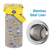 Personalizado portátil sin BPA PP plástico niños almuerzo Bento bolsa conjunto lindo termo escolar con microondas contenedor de alimentos botella de agua