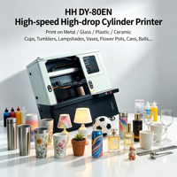 Imprimante UV cylindrique personnalisable avec tête d'impression Epson I1600 pour tasses, gobelets, abat-jour, vases, canettes, balles, bouteilles, tubes