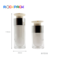 Bouteilles en plastique cosmétiques de crème de lotion de pompe rotative sans air de 30ml 50ml 100ml