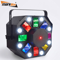 Combinaison de lumière Laser LED, R/G/B/W/A, stroboscope DMX, DJ noël Disco