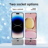 Mini banque de puissance de poche compacte 5000 alimentation de poignée de téléphone d'urgence en forme de capsule populaire transfrontalière embellissement de diamant
