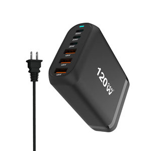 ที่ชาร์จพกพาแบบหลายพอร์ต 120W GaN ชาร์จเร็วพิเศษ 3C3A QC3.0 PD 3.0 สำหรับแล็ปท็อปและโทรศัพท์มือถือ - Product Image 2