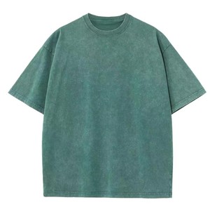 Tốt Nhất Người Bán Người Đàn Ông Của Axit Rửa T-Shirt Thoải Mái 100% Cotton Đơn Giản Cổ Điển Quá Khổ Phù Hợp Nhiều Màu Cơ Thể Trống Thiết Kế Dệt - Product Image 5