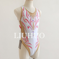 LIUHUO Filles Natation synchronisée Splicing White Mermaid Tail Pattern Competition Performance