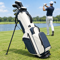Sac de golf haut de gamme ASL, sac de transport de golf imperméable avec double bandoulière et plusieurs poches pour golfeur