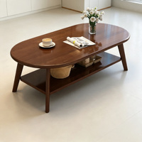 Nouvelle table basse latérale style rondin 2026, avec tiroir et pieds en bois massif, table à thé minimaliste pour petit salon