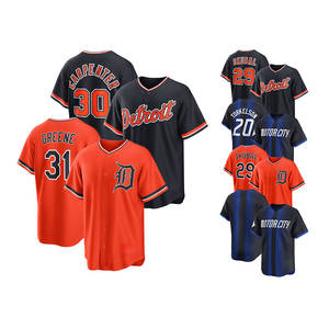 Venta al por Mayor <span class=keywords><strong>de</strong></span> Camisetas <span class=keywords><strong>de</strong></span> Béisbol Cosidas <span class=keywords><strong>de</strong></span> Alta Calidad 2026, Nuevas, del Equipo Americano <span class=keywords><strong>Detroit</strong></span>, Personalizadas con Todos los Jugadores, 28 Baez, 35 Verlander - Product Image 5