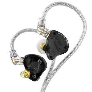 Kz zs10 pro x fone de ouvido esportivo, fone intra-auricular com tecnologia híbrida, alta fidelidade e grave, com fio, para jogos