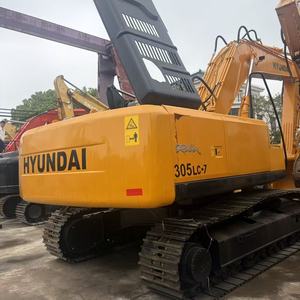 Excavadora Hyundai 305LC-7 Usada, Equipo de Construcción Pesado de Tipo Oruga, Color Amarillo - Product Image 3