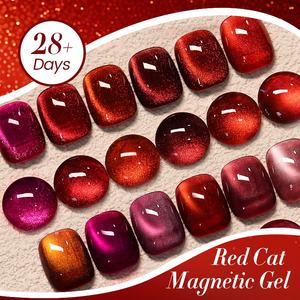 Nato grazioso Design gratuito etichetta 15ml Gel smalto per <span class=keywords><strong>occhi</strong></span> di gatto all'ingrosso <span class=keywords><strong>molto</strong></span> buono rosso 9d inodore vegano magnetico UV Gel smalto per unghie - Product Image 6