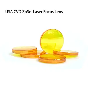 Lensa fokus Laser optik D12/15/18/19.05/20/22/25/38.1mm USA CVD ZnSe lensa fokus CO2 ZnSe