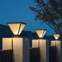 Shingel moderne porte européenne poste lampe paysage sécurité étanche porte extérieure cour jardin décoration solaire Led pilier lumière