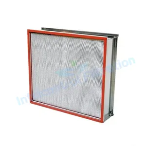 Filtro HEPA de calidad resistente a altas temperaturas H13 H14 panel de fibra de vidrio filtro HEPA de aire para temperaturas muy altas