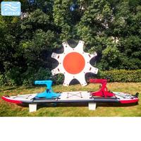 Vélo aquatique gonflable portable à deux places avec cadre en plastique, grand tapis flottant plat pour SUP, idéal pour le lac, de la marque Lumark (Chine)