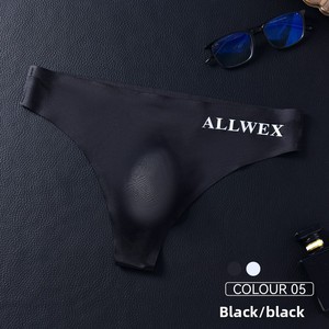 Caldo da <span class=keywords><strong>uomo</strong></span> intimo ALLWEX <span class=keywords><strong>slip</strong></span> in seta di ghiaccio con leggero borsello a pouf 3D con perizoma a vita bassa con Logo in vita - Product Image 6