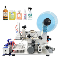 Machine d'étiquetage de surface plane équipée d'une pompe à vide et d'un capteur à fibre optique, applicateur d'autocollants pour flacons de parfum et contenants en plastique