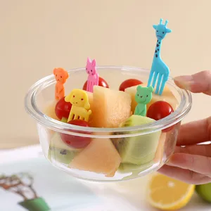 Wholesale Creative Cute Kids Cupcake Snack Food Pick Food Grade Plastic Children Fruit Fork