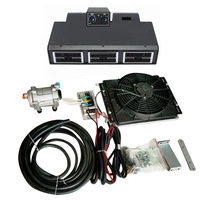 Aire Acondicionado de 12v 24v para CAMIÓN AUTOBÚS SISTEMA DE AIRE ACONDICIONADO UNIVERSAL PARA AUTOMÓVILES KIT DE A/C EVAPORADOR Bajo el Tablero KIT DE COMPRESOR