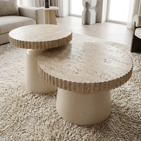 Table basse moderne en bois durable avec peinture brillante, facile à nettoyer, meuble de salon domestique de style panneau