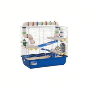 Cage pour hamster avec tubes et roues pour petits animaux, usage intérieur - Product Image 1