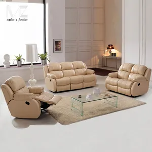 Canapé inclinable en cuir PU, style européen moderne de qualité supérieure, vente en gros, tissu européen, ensemble de canapés fantaisie, meubles