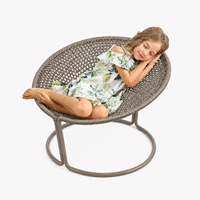 Siège pour enfants Ropecube moderne, écologique, imperméable, en corde tressée, avec structure robuste en tube d'acier, pour hôtel, parc, maison, salon