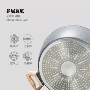 Maifan Stone Cookware Set 12 Pieces Non Stick Induction Safe For Steaming Boiling Stewing Frying - Product Image 3