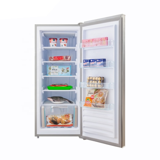 208L Household Home Drawer Single Door Swing Door Ice Cream Defrost Vertical Freezer Deep Upright Freezer