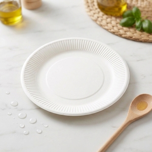10 Zoll Papierteller Wasserdicht Ölfest Fluorfrei Chlorfrei Plastikfrei für Camping - Product Image 4