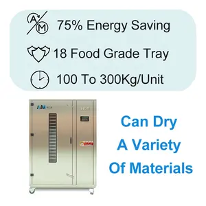 مضخة الحرارة التجارية الفولاذ الصناعي المقاوم للصدأ بيع الأسماك اللحوم تجفيف الفواكه المجففة و مجفف خضروات ماكينة تجفيف طعام