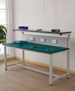 Farit Aluminum Profile Woodworking Workbench Double Layer Assembly <b>Bench</b> Illuminated Operation Table Drawers Motorized - Product Image 3