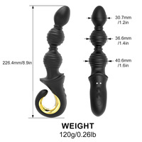 Vibrateur gonflable en silicone, bracelet plug anal vibrant à billes, dispositif d'expansion anale électrique, vente en gros pour le plaisir sexuel